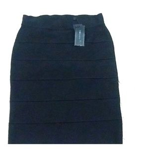 BCBGMaxAzria Black Stretch Pencil Skirt